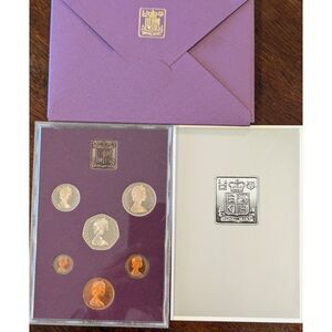 1980 UK Proof Coin Set – Royal Mint, Elizabeth II, 6-Coin Display